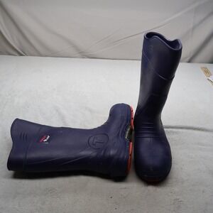 Tingley Flite Men 9 Rain Boots Blue Waterproof Slip Resistant Utility Safety Toe